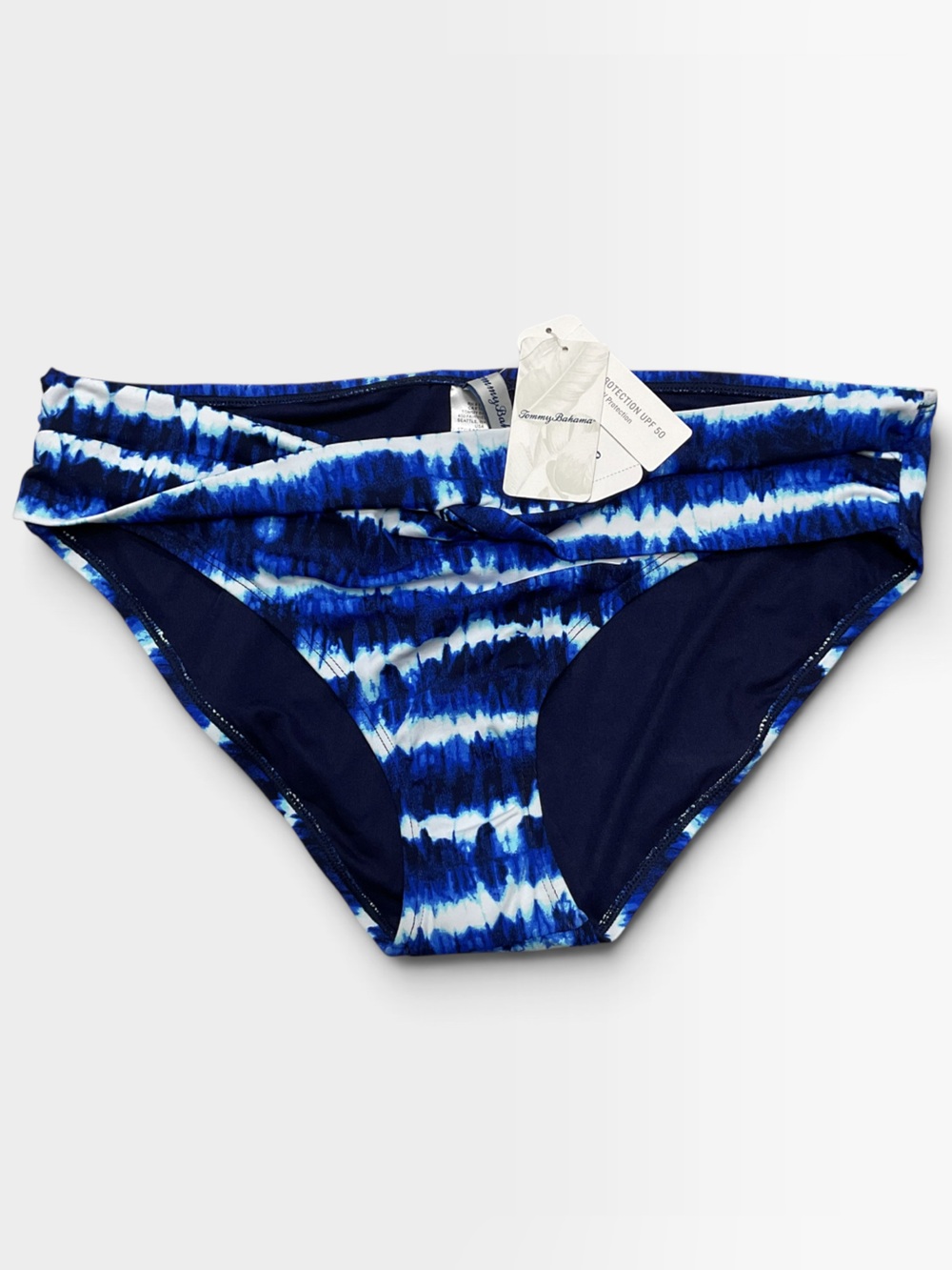 Brand New-Tommy Bahama Tide Stripe High-Waist Twist Bikini Bottom
